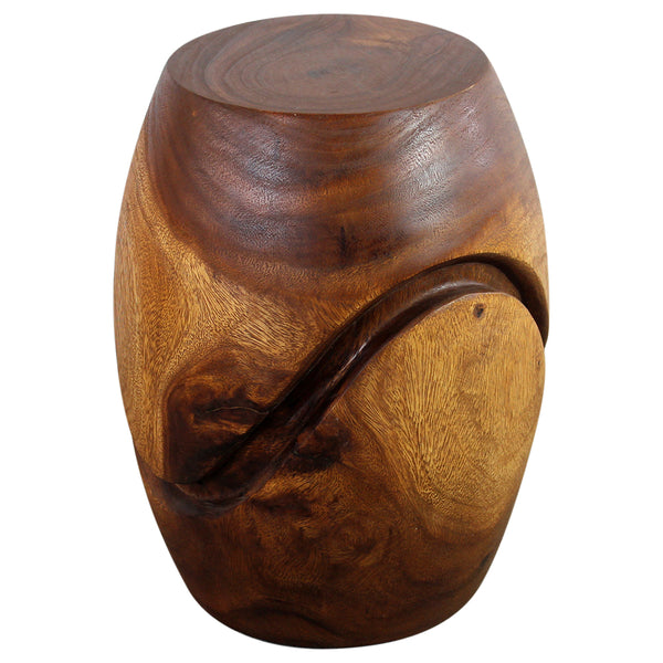 Haussmann® Wood Barrel Puzzle stand 14Dx18 in H (10 in Flats) Walnut Oil