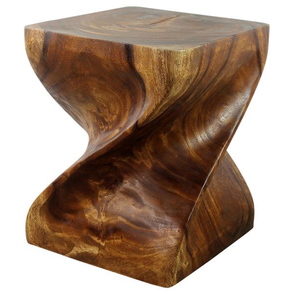 Haussmann® Wood Big Twist Coffee Table 16 in SQ x 20 in High Walnut Oil