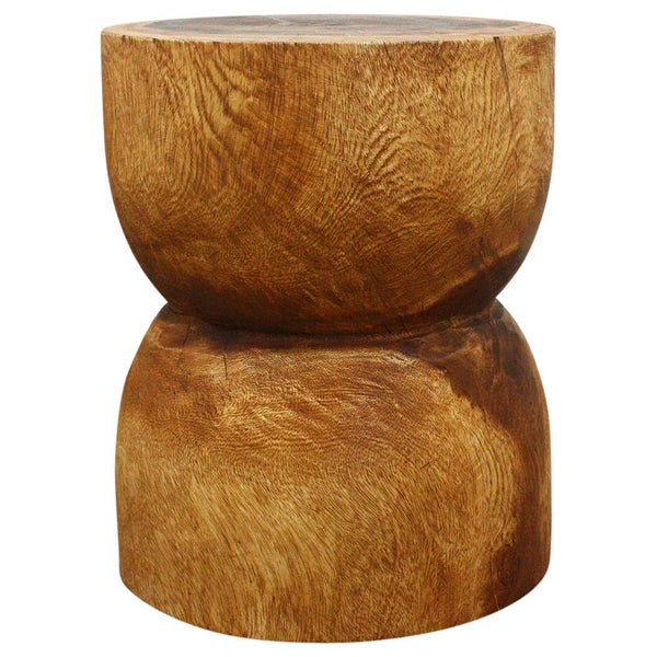 Haussmann® Wood D Bell End Table 16 in DIA x 20 inch High Walnut Oil