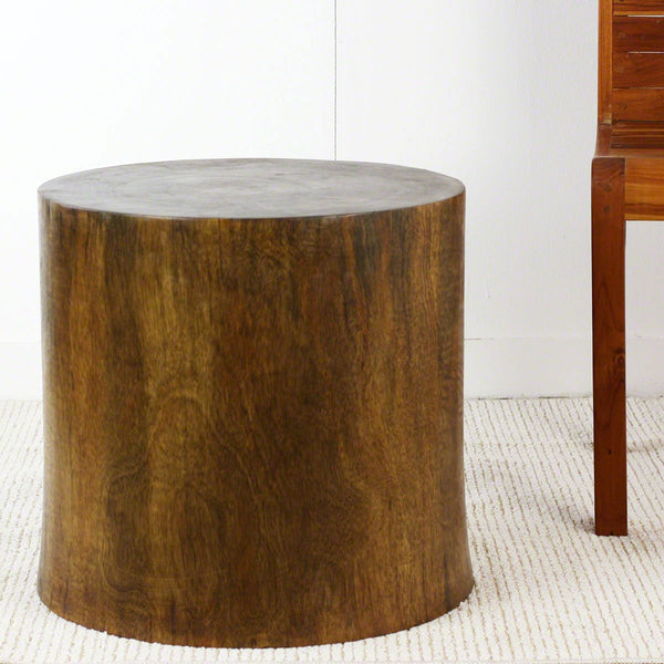 Haussmann® Wood Mango Stump 20 in D x 18 inch High Antique Oak Oil