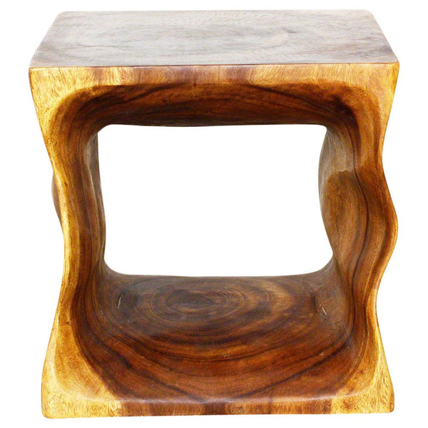 Haussmann® Wood Natural Cube End Sofa Table 16 in x 16 in H Oak Oil