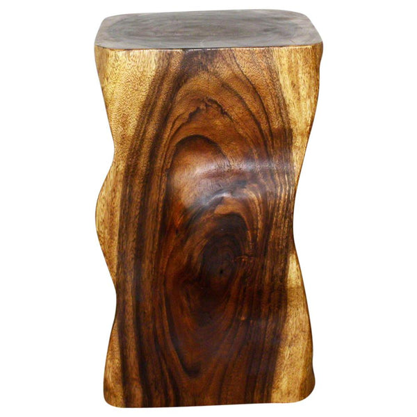 Haussmann® Wood Natural Stool End Table 12 In Sq X 20 In High Walnut Oil