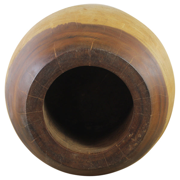 Haussmann® Wood Oval Drum Table 20 in Diameter x 18 in High Walnut Oil