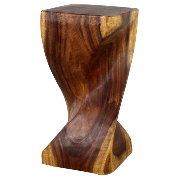 Haussmann® Single Twist Stool Table 12 in SQ x 24 in H Walnut Oil