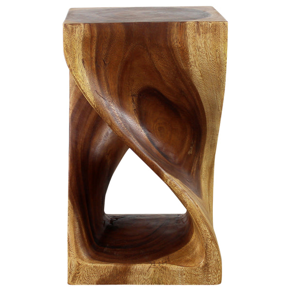 Haussmann® Original Wood Twist Stool 12 X 12 X 20 In High Walnut Oil