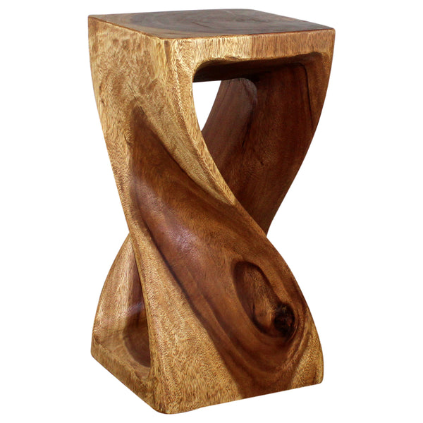 Haussmann® Original Wood Twist Stool 12 X 12 X 23 In High Walnut Oil